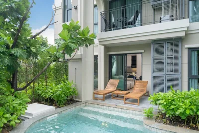 수영장 전망 침실 2개 아파트 — Apartments 15 minutes walk from Bangtao Beach with a cinema
